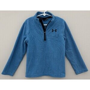 Under Armour Boys 6 Blue Quarter Zip with Logo